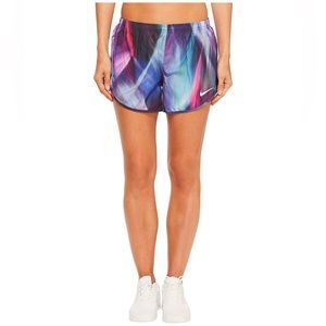 Nike Dry Tempo Running Short Dolphin Hem with Mesh and Swoosh Decal